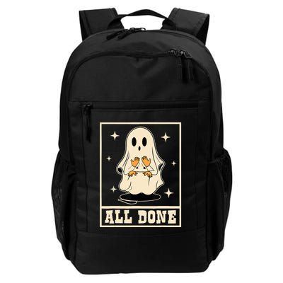 All Done Sign Language Speech Halloween Ghost Teacher Sped Backpack
