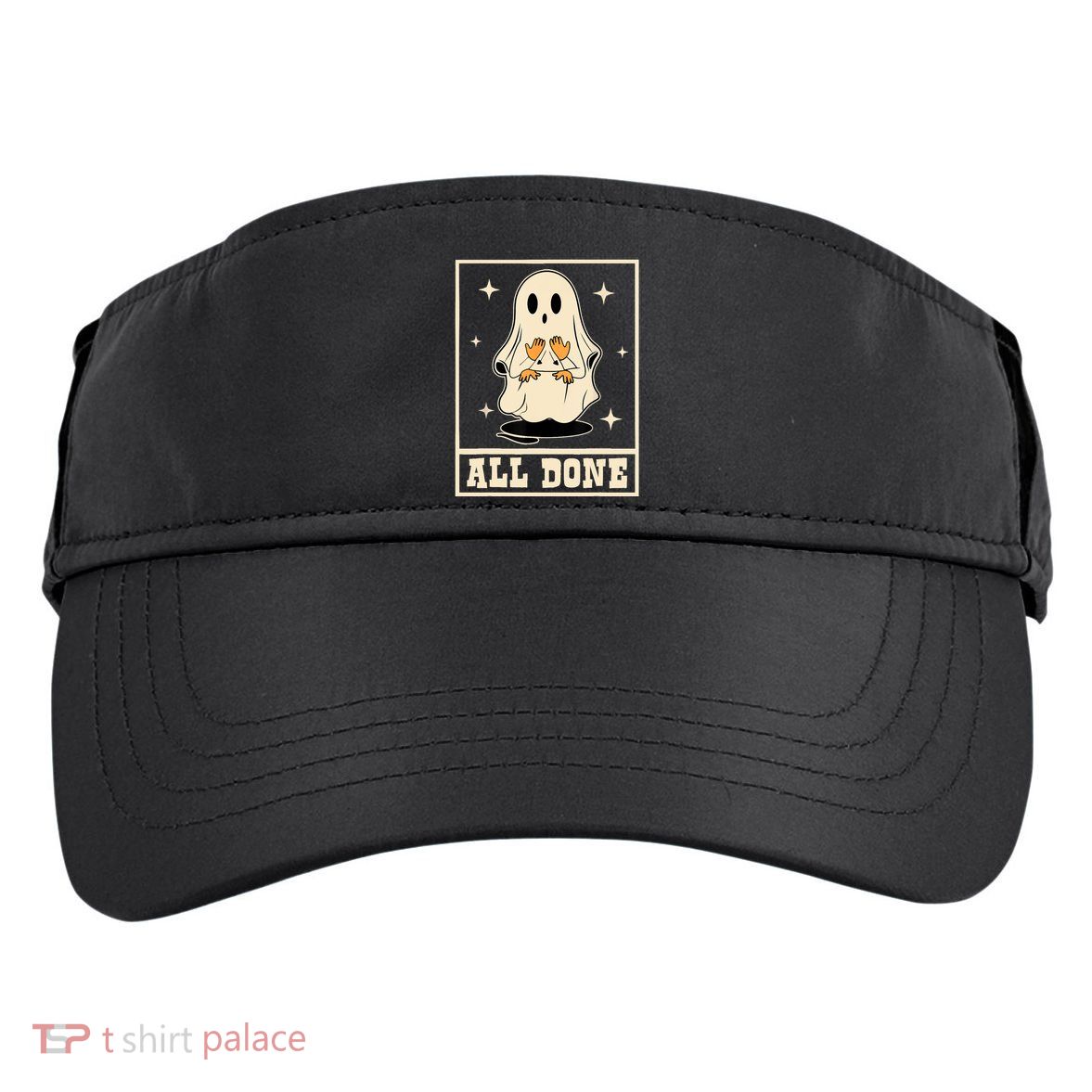 All Done Sign Language Speech Halloween Ghost Teacher Sped Adult Drive Performance Visor