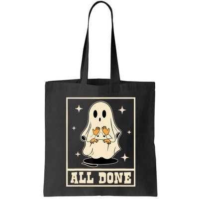 All Done Sign Language Speech Halloween Ghost Teacher Sped Bag