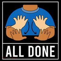 All Done Sign Language Speech Pathology Aac Funny Gift Sped Teacher Flatbill Hat