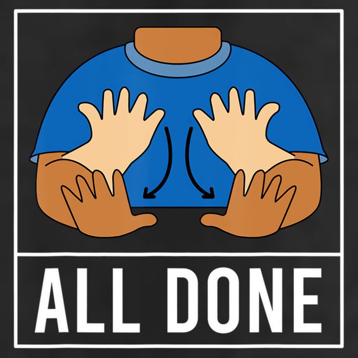 All Done Sign Language Speech Pathology Aac Funny Gift Sped Teacher Golf Towel