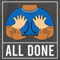 All Done Sign Language Speech Pathology Aac Funny Gift Sped Teacher Vector Backpack