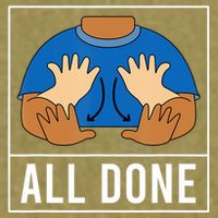 All Done Sign Language Speech Pathology Aac Funny Gift Sped Teacher Garment-Dyed Women's Muscle Tee
