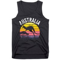 Australia Day Shirts Funny Australian Kangaroo Vintage Tank Top