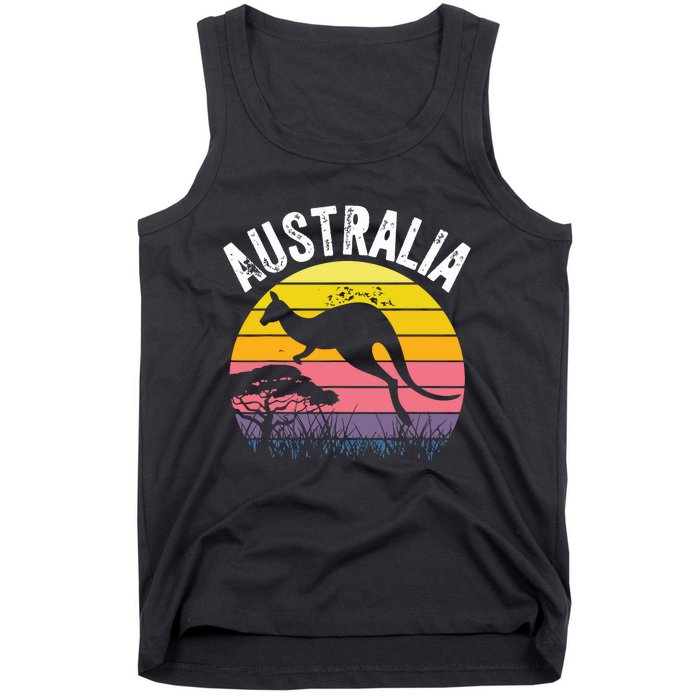 Australia Day Shirts Funny Australian Kangaroo Vintage Tank Top