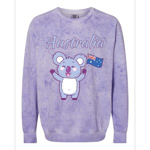 Australia Day Shirts Funny Koala Australian Flag Colorblast Crewneck Sweatshirt