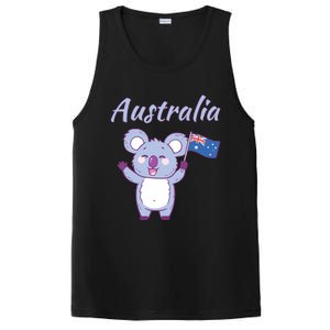 Australia Day Shirts Funny Koala Australian Flag PosiCharge Competitor Tank