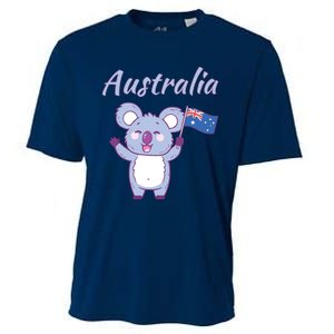 Australia Day Shirts Funny Koala Australian Flag Cooling Performance Crew T-Shirt