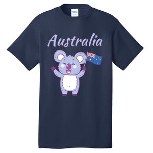 Australia Day Shirts Funny Koala Australian Flag Tall T-Shirt