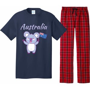 Australia Day Shirts Funny Koala Australian Flag Pajama Set