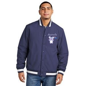 Australia Day Shirts Funny Koala Australian Flag Insulated Varsity Jacket