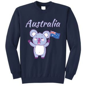 Australia Day Shirts Funny Koala Australian Flag Tall Sweatshirt