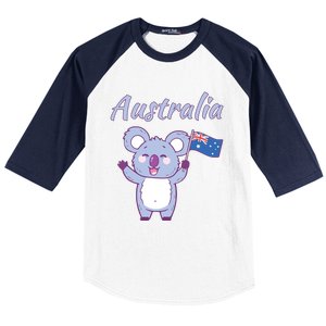 Australia Day Shirts Funny Koala Australian Flag Baseball Sleeve Shirt