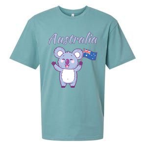 Australia Day Shirts Funny Koala Australian Flag Sueded Cloud Jersey T-Shirt