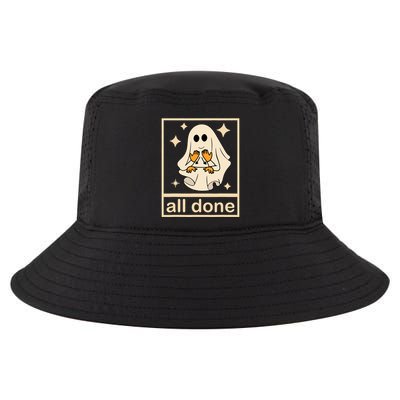 All Done Sign Language Speech Pathology Ghost Fall Halloween Cool Comfort Performance Bucket Hat