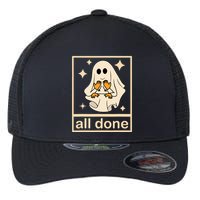 All Done Sign Language Speech Pathology Ghost Fall Halloween Flexfit Unipanel Trucker Cap