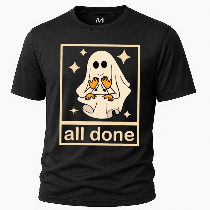 All Done Sign Language Speech Pathology Ghost Fall Halloween Performance Shirt