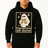 All Done Sign Language Speech Pathology Ghost Fall Halloween Hoodie