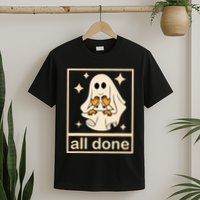All Done Sign Language Speech Pathology Ghost Fall Halloween T-Shirt