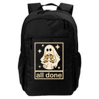 All Done Sign Language Speech Pathology Ghost Fall Halloween Backpack