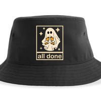 All Done Sign Language Speech Pathology Ghost Fall Halloween Sustainable Bucket Hat