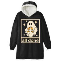 All Done Sign Language Speech Pathology Ghost Fall Halloween Hooded Wearable Blanket