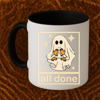 All Done Sign Language Speech Pathology Ghost Fall Halloween Mug
