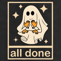 All Done Sign Language Speech Pathology Ghost Fall Halloween Tumbler