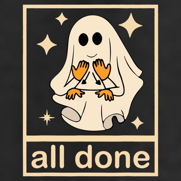 All Done Sign Language Speech Pathology Ghost Fall Halloween Tumbler