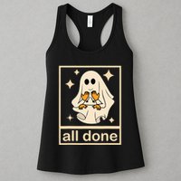 All Done Sign Language Speech Pathology Ghost Fall Halloween Womens Tank Top