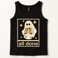 All Done Sign Language Speech Pathology Ghost Fall Halloween Tank Top