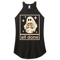 All Done Sign Language Speech Pathology Ghost Fall Halloween Women's Perfect Tri Rocker Tank