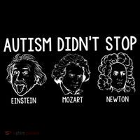 Autism Didn't Stop Einstein Mozart Newton Autism Awareness Flexfit Unipanel Trucker Cap