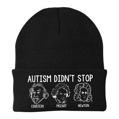 Autism Didn't Stop Einstein Mozart Newton Autism Awareness Knit Cap Winter Beanie