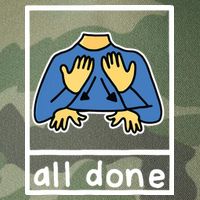 All Done Sign Language Legacy Tie Dye Trucker Hat