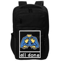 All Done Sign Language Impact Tech Backpack