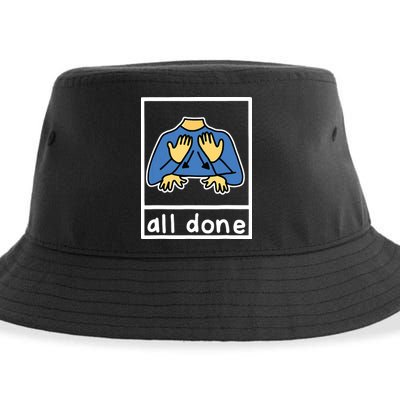 All Done Sign Language Sustainable Bucket Hat