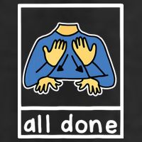 All Done Sign Language Golf Towel