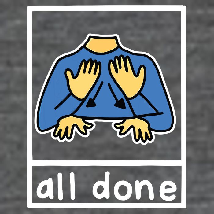 All Done Sign Language 7 Panel Mesh Trucker Snapback Hat
