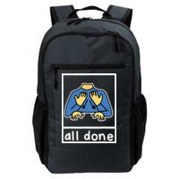 All Done Sign Language Backpack