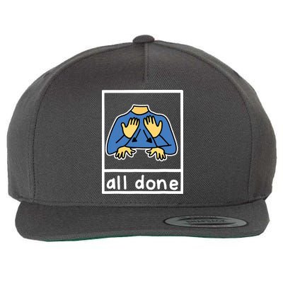 All Done Sign Language Wool Snapback Cap