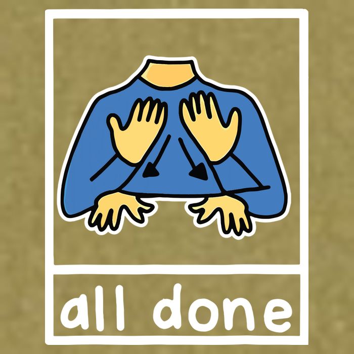All Done Sign Language Garment-Dyed Women's Muscle Tee