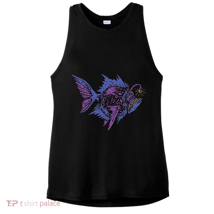 Anglerfish Deep Sea Creatures Sea Monster Angler Fish Ladies PosiCharge Tri-Blend Wicking Tank