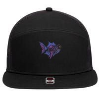 Anglerfish Deep Sea Creatures Sea Monster Angler Fish 7 Panel Mesh Trucker Snapback Hat