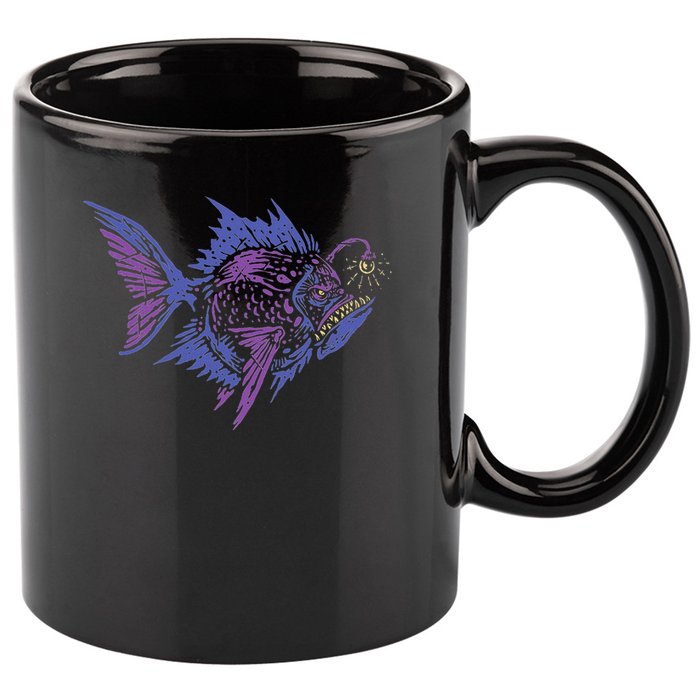 Anglerfish Deep Sea Creatures Sea Monster Angler Fish 11oz C Handle Ceramic Mug