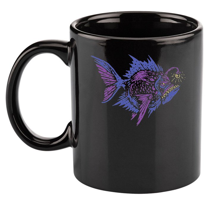 Anglerfish Deep Sea Creatures Sea Monster Angler Fish 11oz C Handle Ceramic Mug