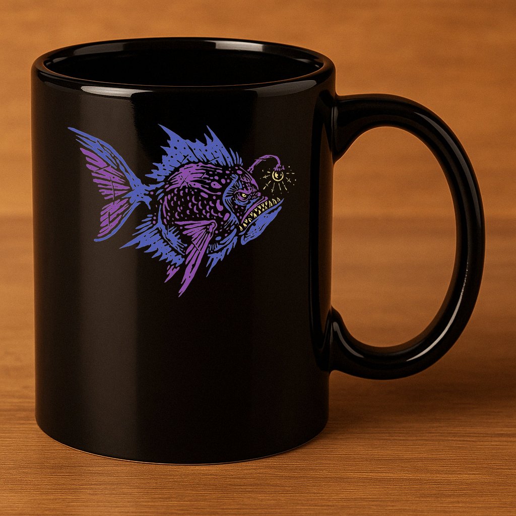 Anglerfish Deep Sea Creatures Sea Monster Angler Fish 11oz C Handle Ceramic Mug