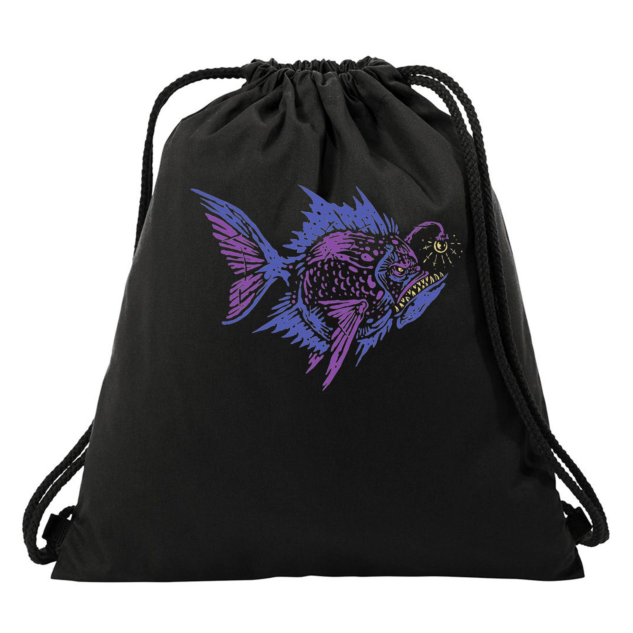 Anglerfish Deep Sea Creatures Sea Monster Angler Fish Drawstring Bag