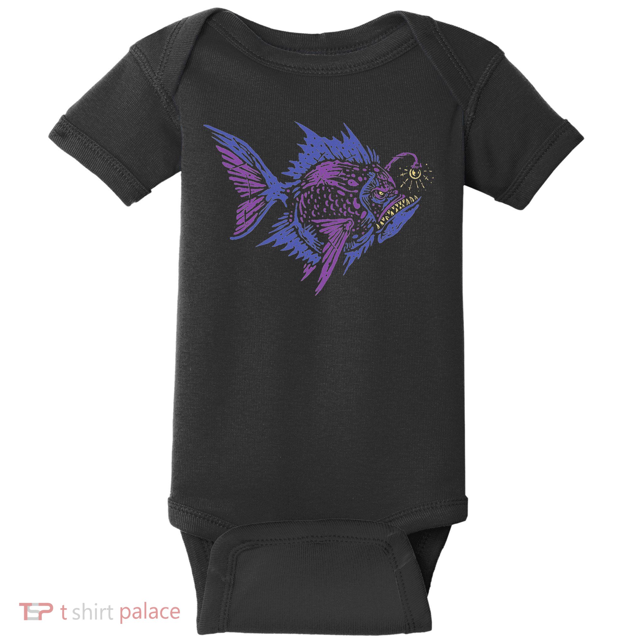 Anglerfish Deep Sea Creatures Sea Monster Angler Fish Baby Bodysuit