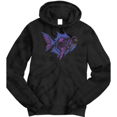 Anglerfish Deep Sea Creatures Sea Monster Angler Fish Tie Dye Hoodie